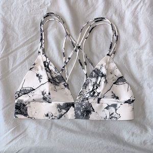 EUC Victoria’s Secret PINK bralette white marble size small